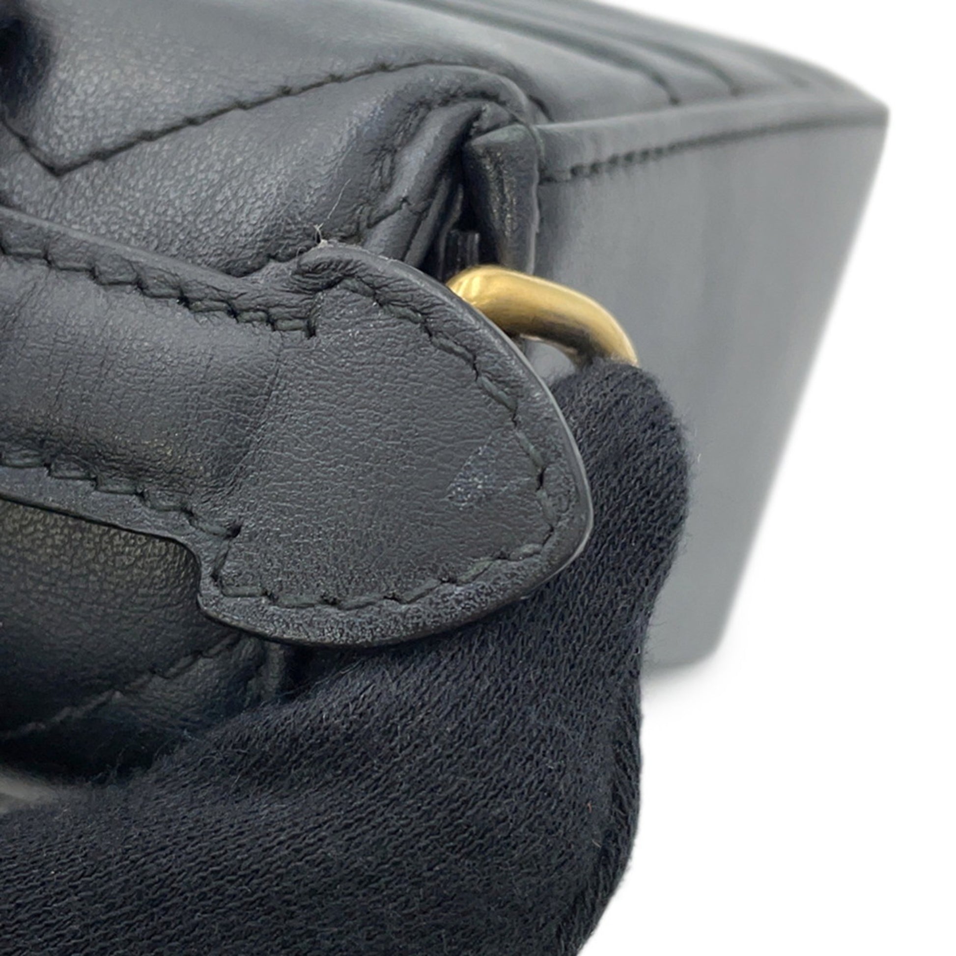 Gucci Marmont, Black, Leather, handbag