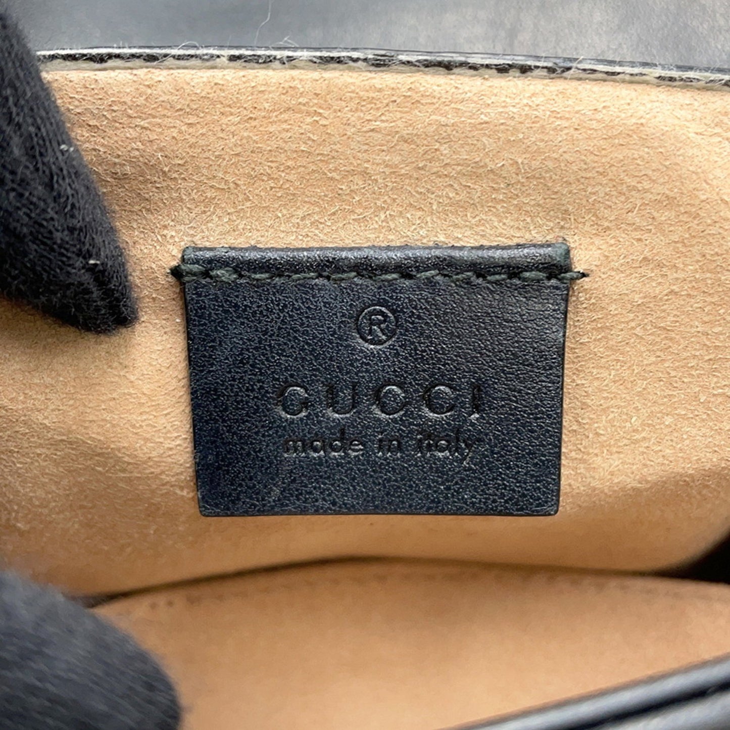 Gucci Marmont, Black, Leather, handbag