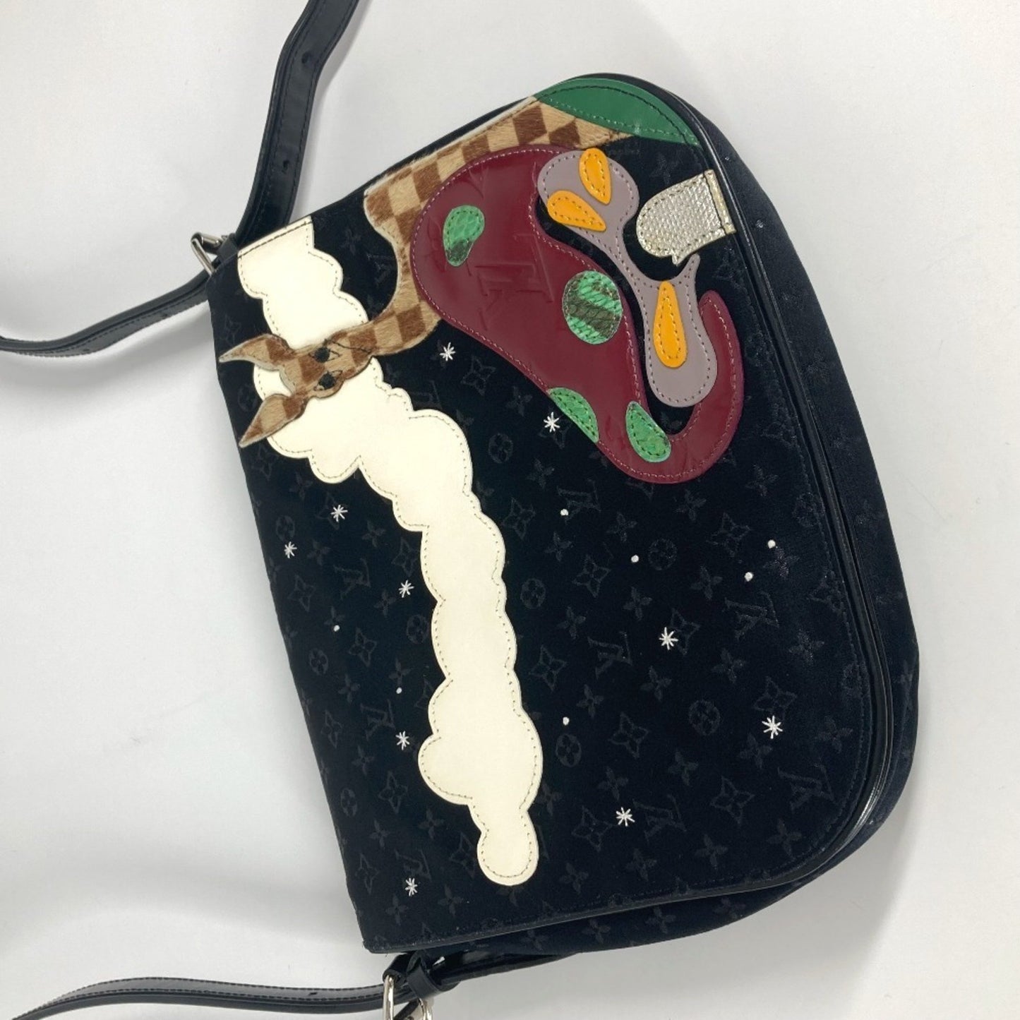 Louis Vuitton Conte De Fées, Black, NYLON, clutch