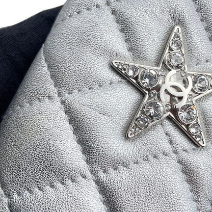 Chanel Coco Mark, Silver, Leather, shoulder