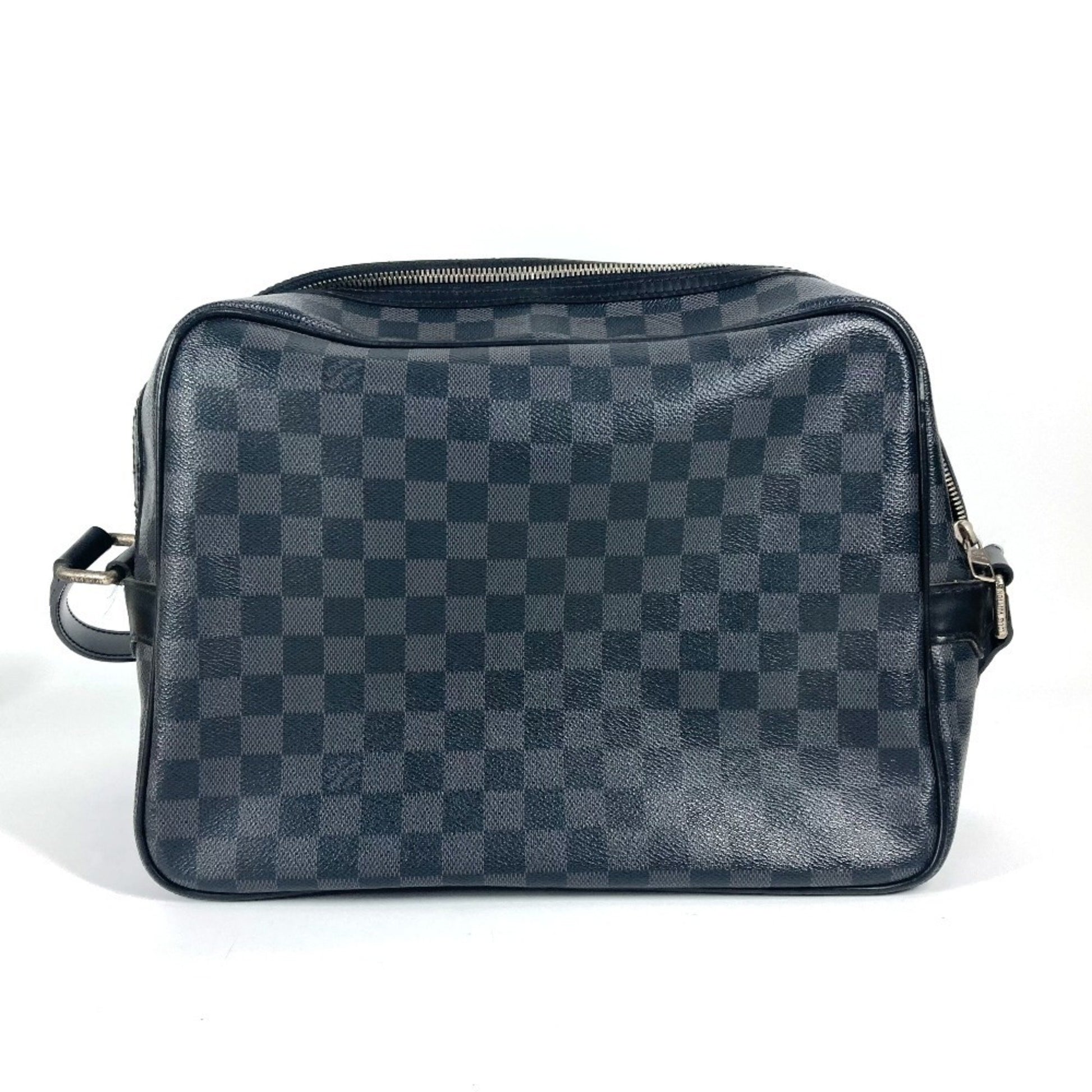 Louis Vuitton Leoh, Black, Canvas, shoulder