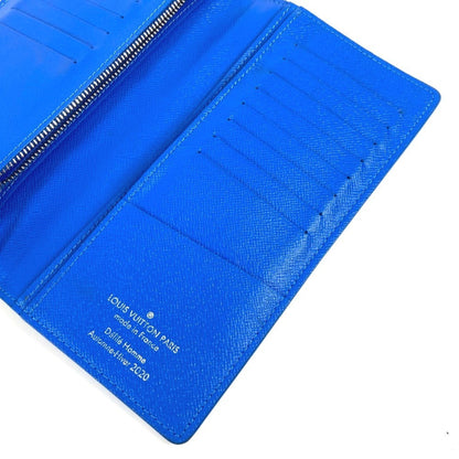 Louis Vuitton Brazza, Blue, Canvas, wallet