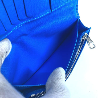 Louis Vuitton Brazza, Blue, Canvas, wallet