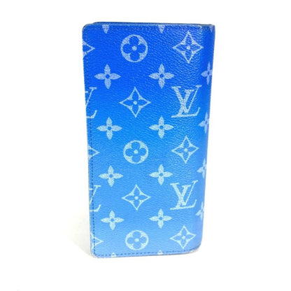 Louis Vuitton Brazza, Blue, Canvas, wallet