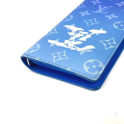 Louis Vuitton Brazza, Blue, Canvas, wallet