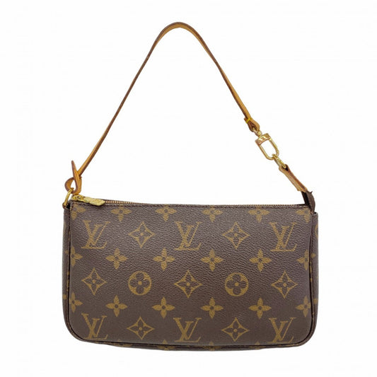 Louis Vuitton Pochette Accessoire, Brown, Canvas, clutch