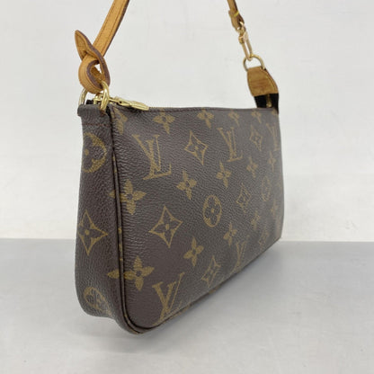 Louis Vuitton Pochette Accessoire, Brown, Canvas, clutch