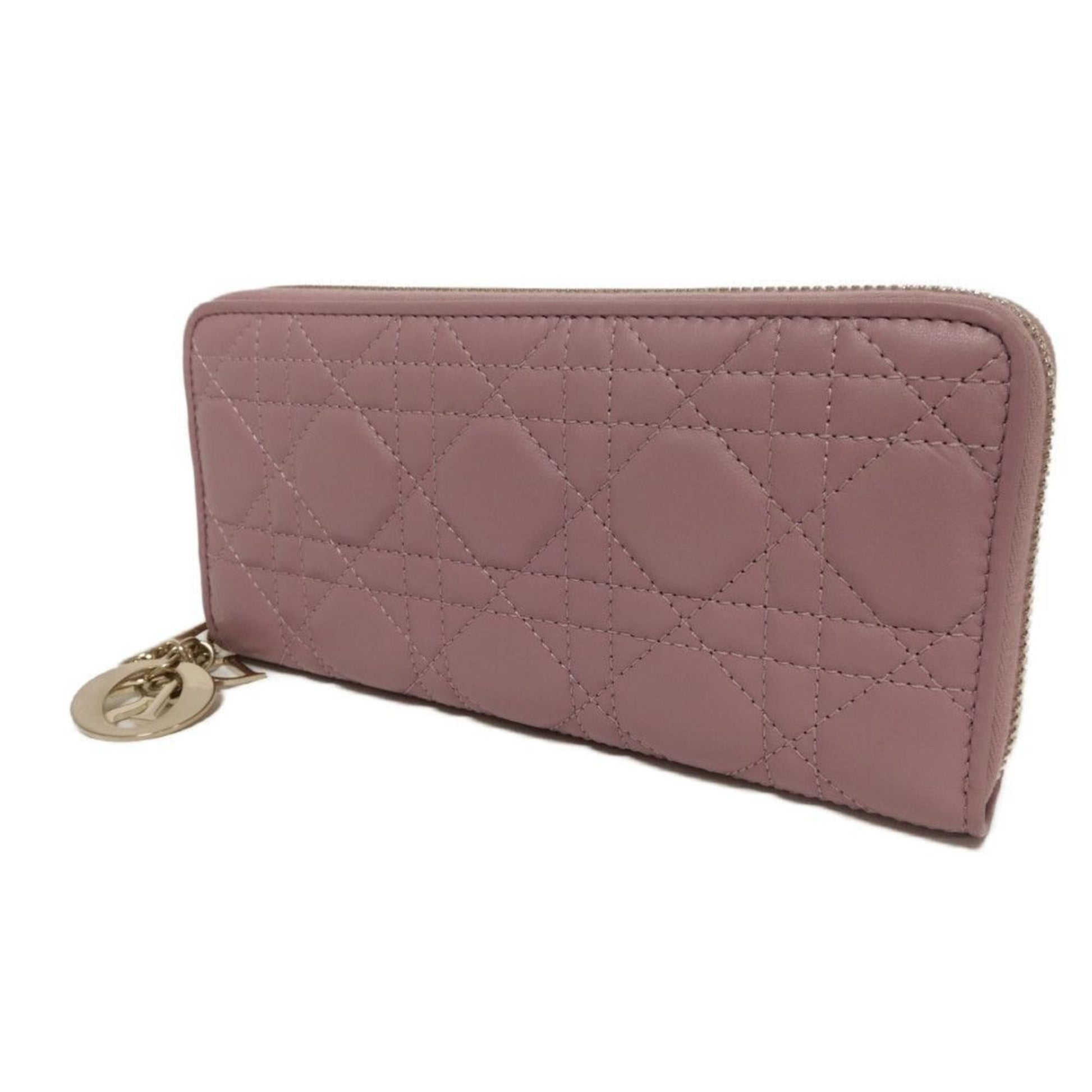 Dior Lady Dior, Purple, Leather, wallet