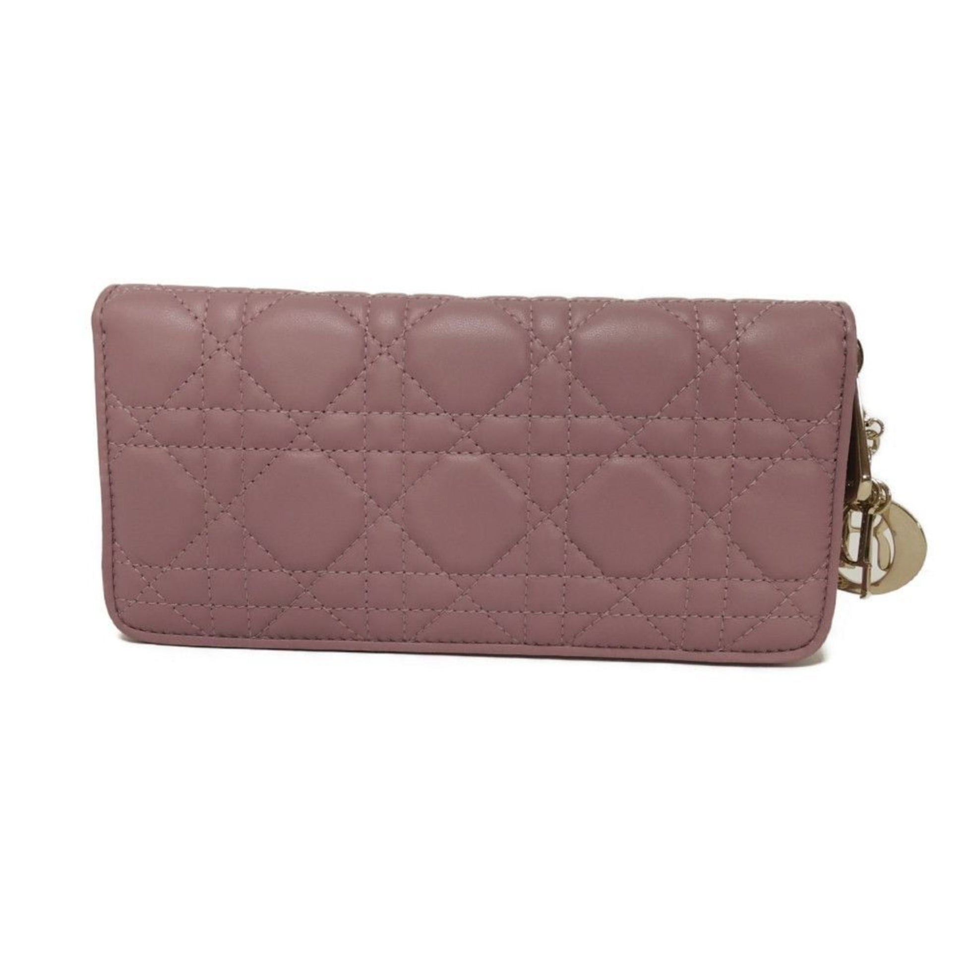 Dior Lady Dior, Purple, Leather, wallet