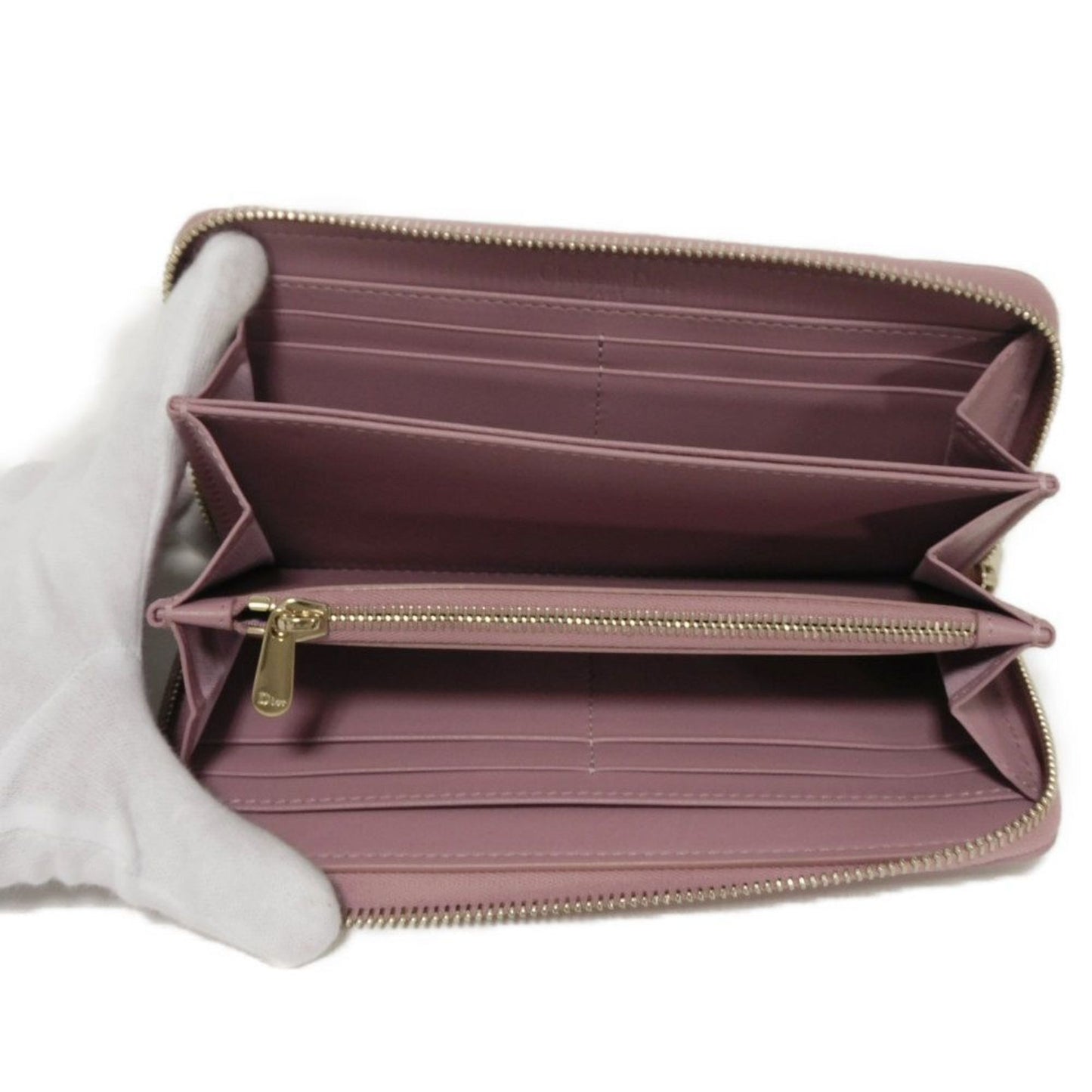 Dior Lady Dior, Purple, Leather, wallet