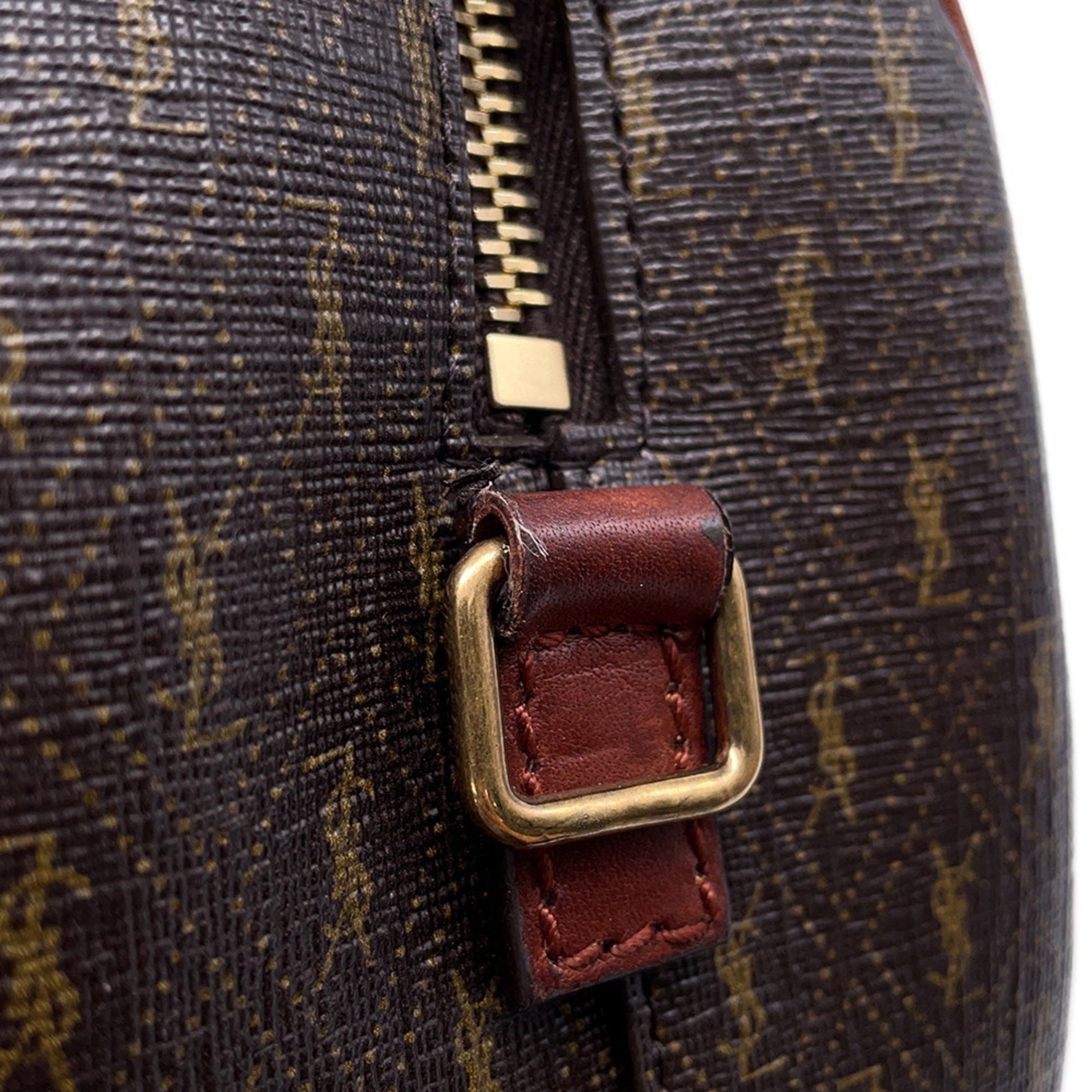 Saint Laurent Duffle, Brown, Canvas, handbag