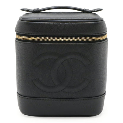 Chanel Vanity, Black, Leather, handbag