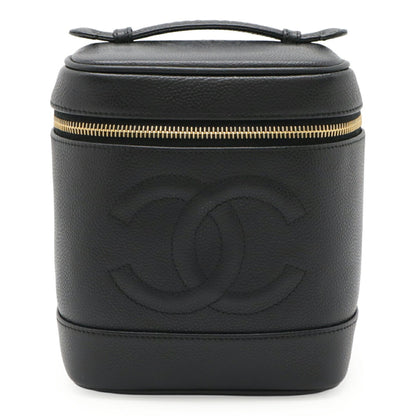 Chanel Vanity, Black, Leather, handbag
