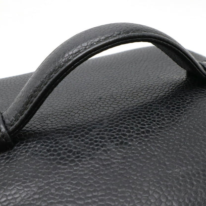 Chanel Vanity, Black, Leather, handbag