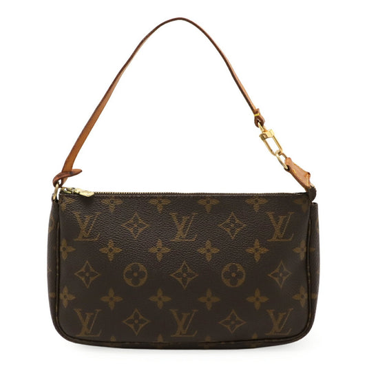 Louis Vuitton Pochette Accessoire, Brown, Canvas, clutch