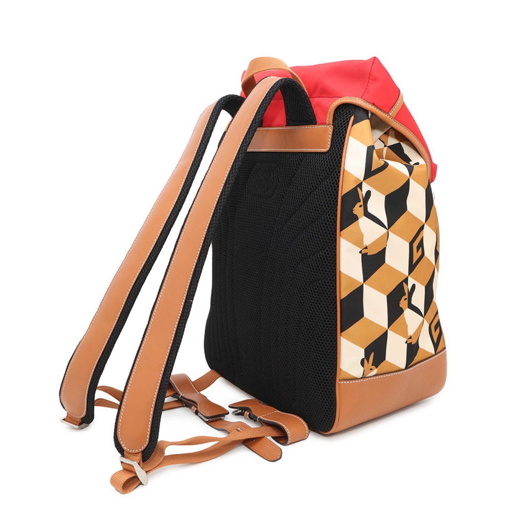 Gucci Interlocking G, Brown, Leather, backpack