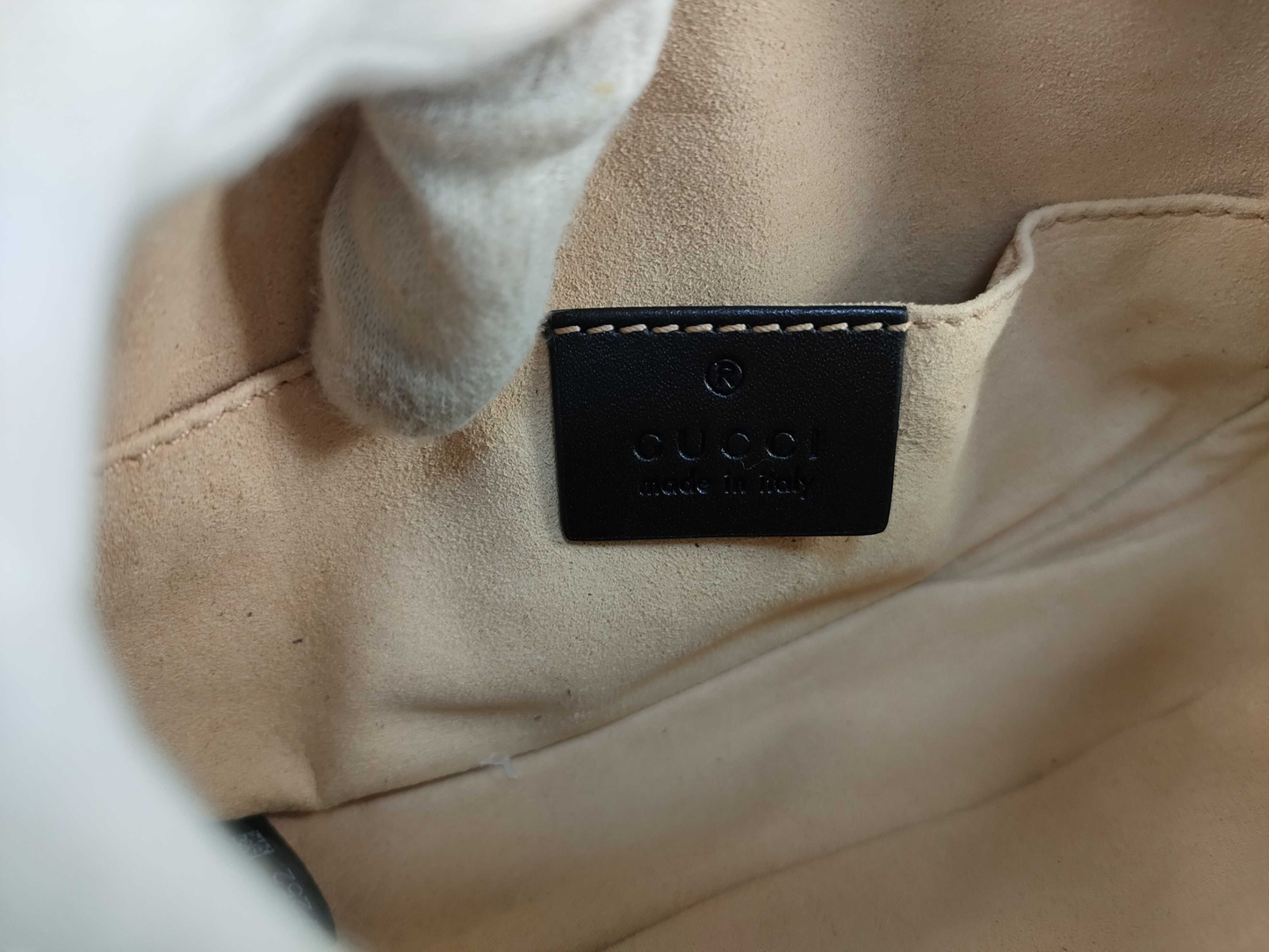 Gucci Gucci Marmont Black leather, BLACK, LEATHER, Clutche & pouche