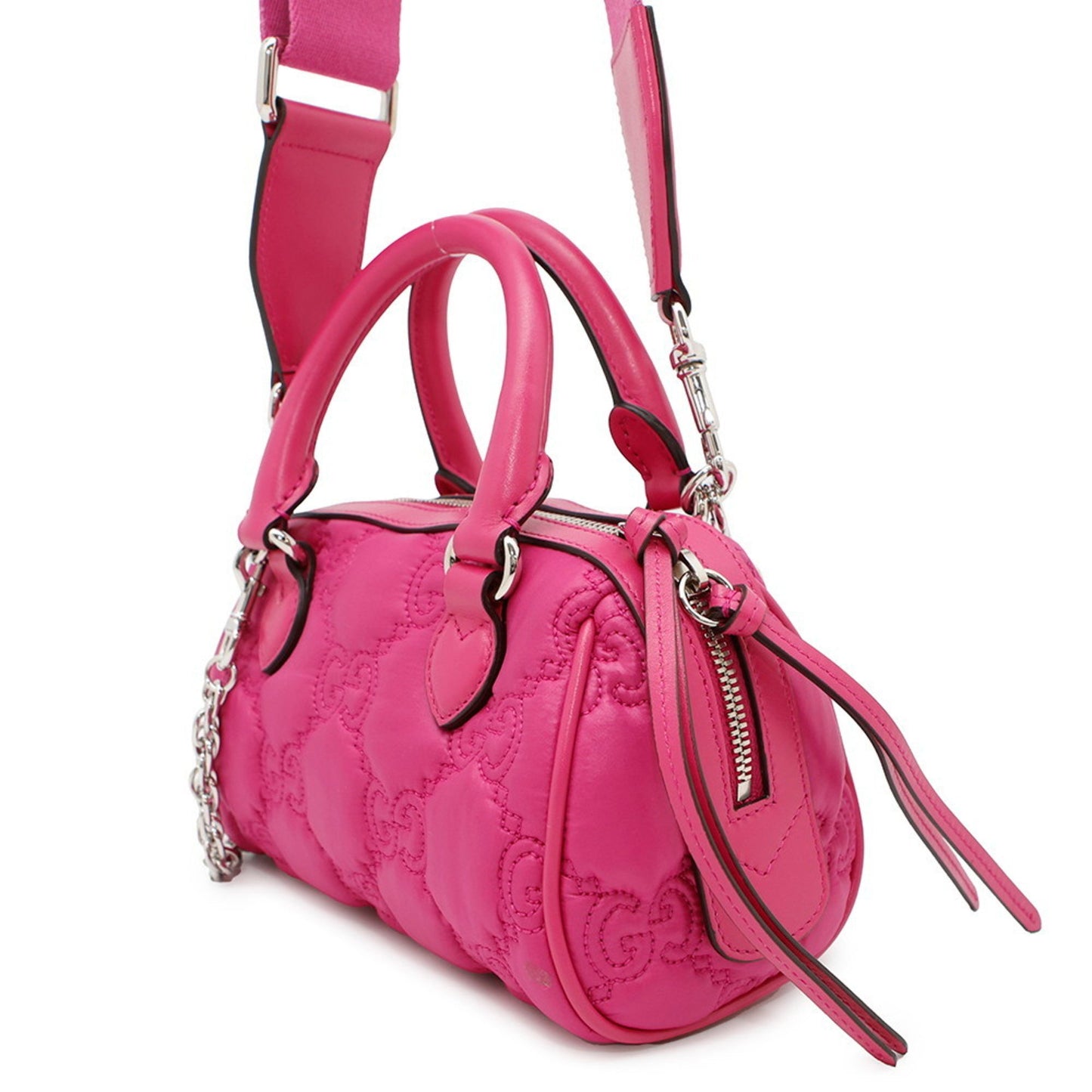 Gucci GG Matelassé, Pink, NYLON, shoulder