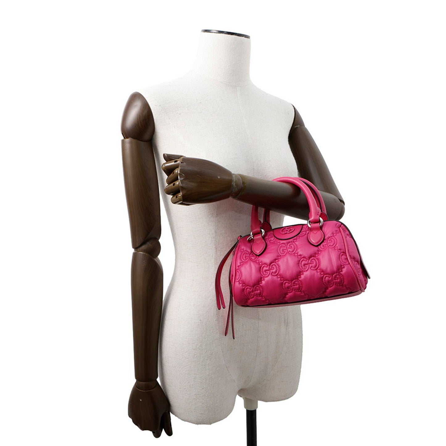 Gucci GG Matelassé, Pink, NYLON, shoulder