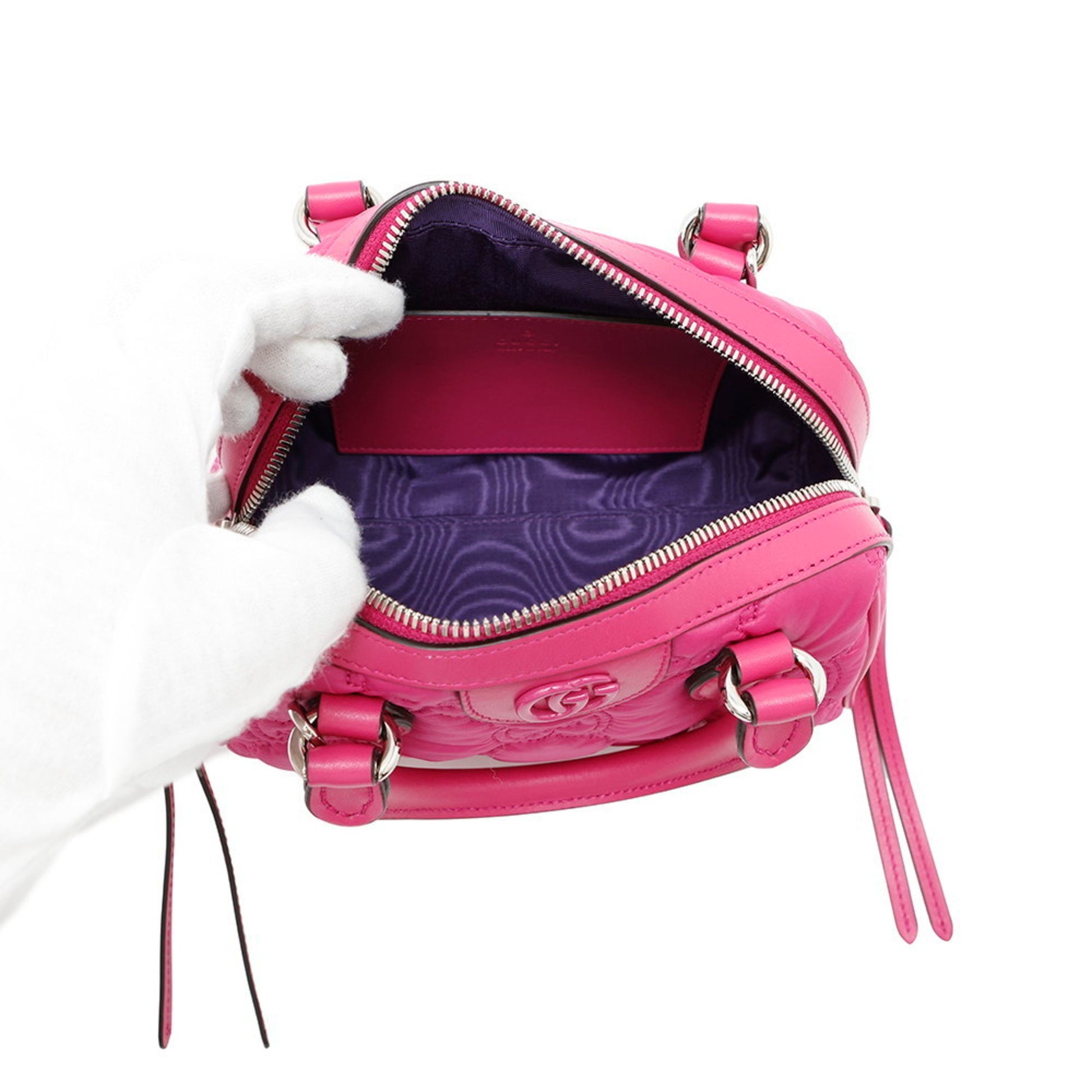 Gucci GG Matelassé, Pink, NYLON, shoulder