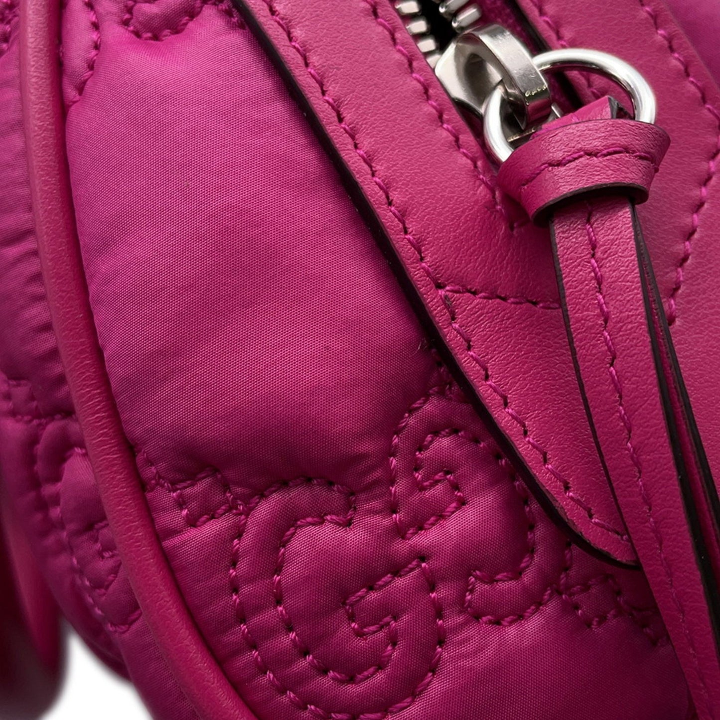 Gucci GG Matelassé, Pink, NYLON, shoulder
