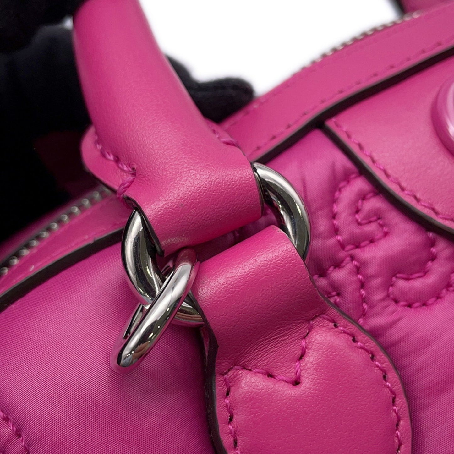 Gucci GG Matelassé, Pink, NYLON, shoulder