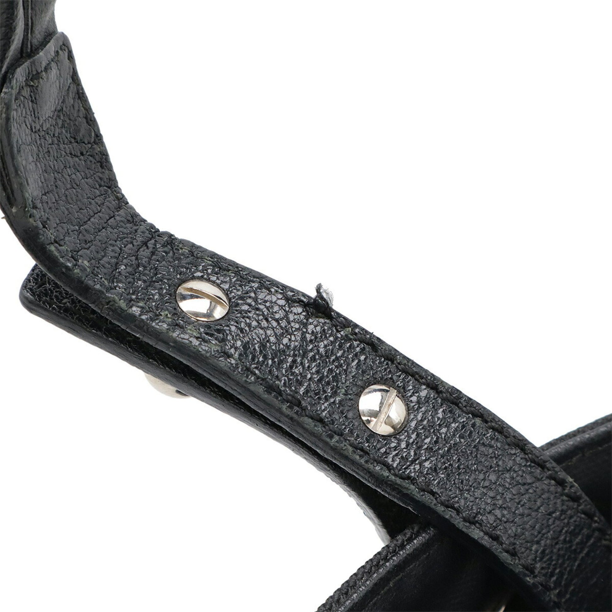 Chanel Biarritz, Black, "CANVAS, LEATHER", handbag