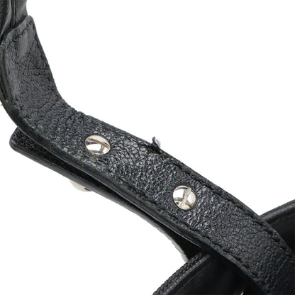 Chanel Biarritz, Black, "CANVAS, LEATHER", handbag