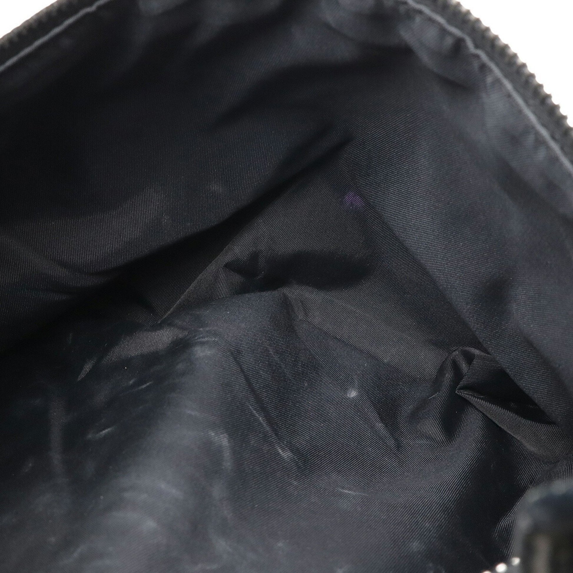 Chanel Biarritz, Black, "CANVAS, LEATHER", handbag