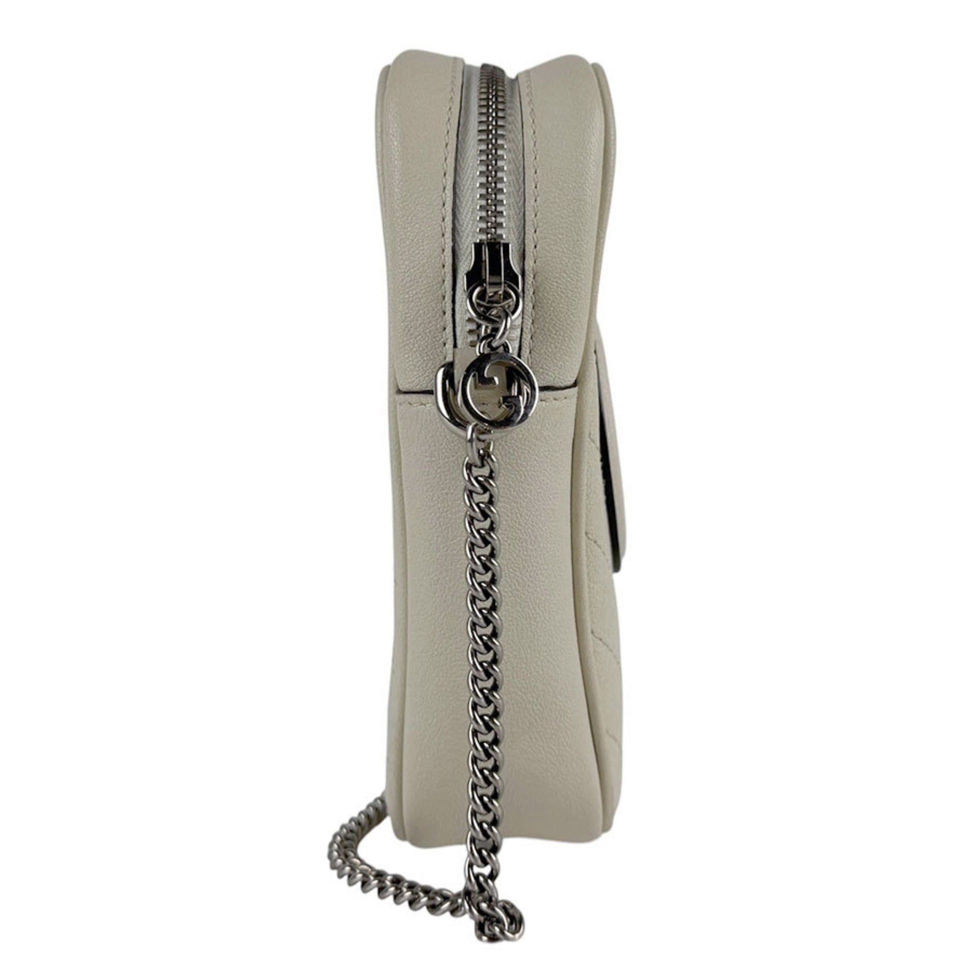 Gucci, White, Leather, shoulder