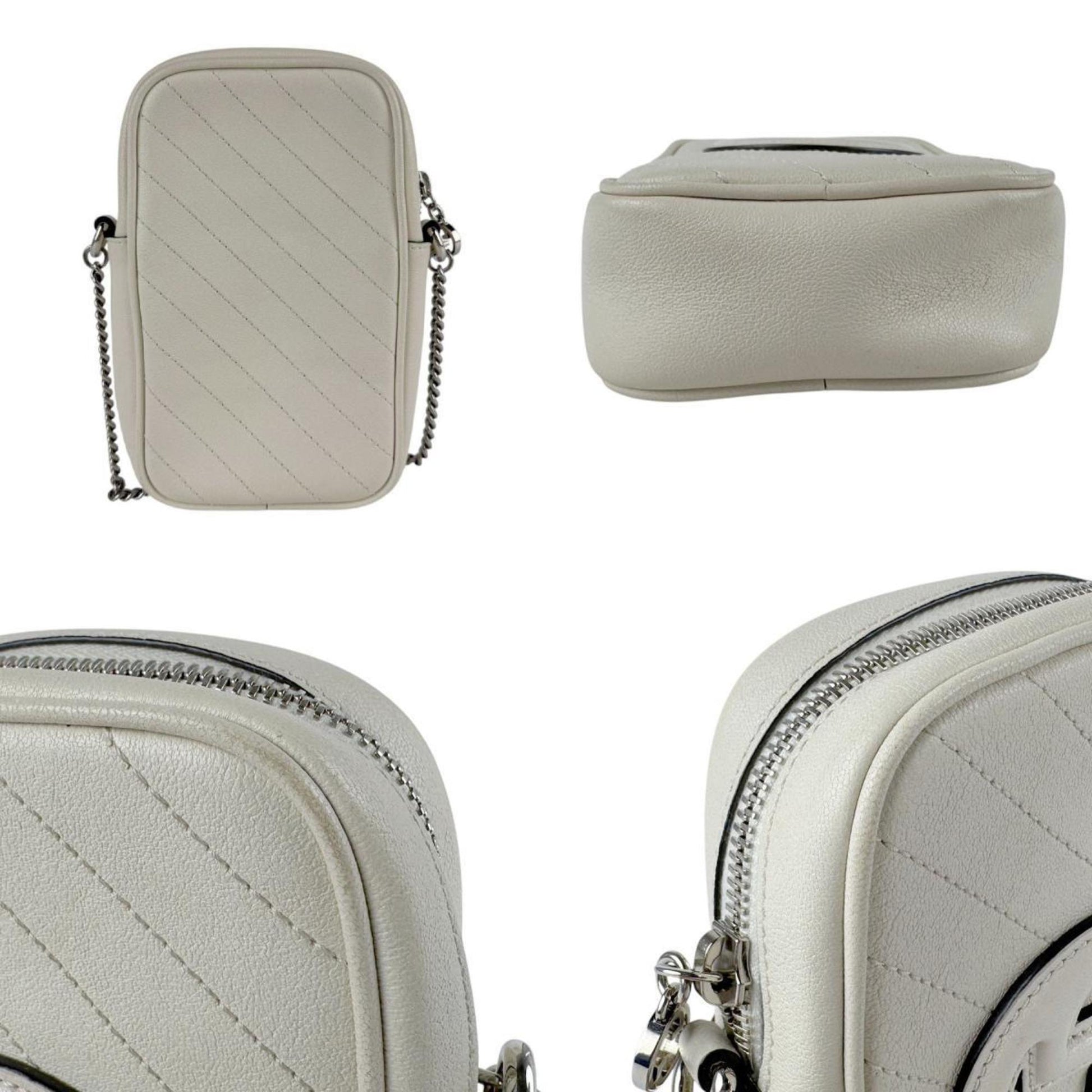 Gucci, White, Leather, shoulder
