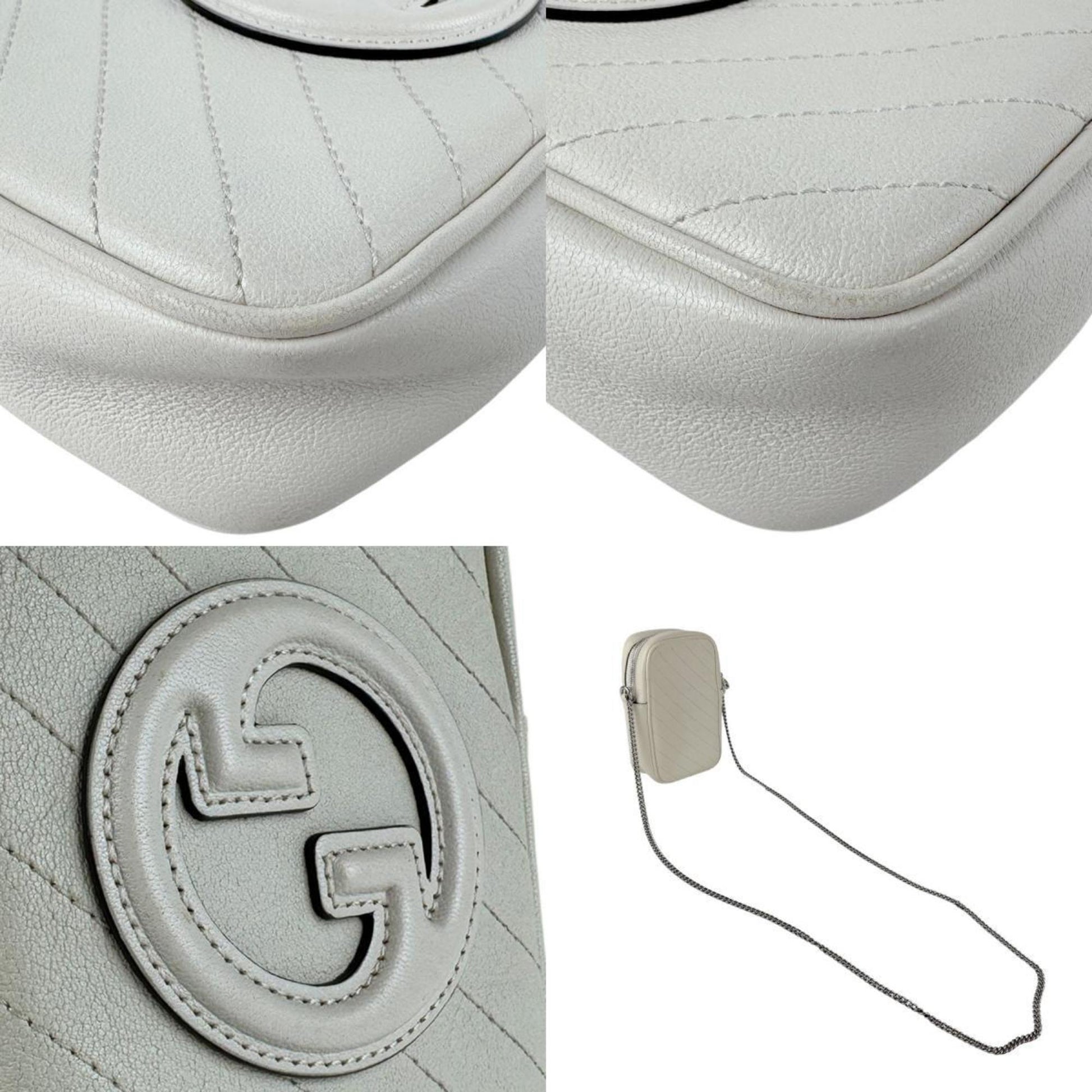 Gucci, White, Leather, shoulder