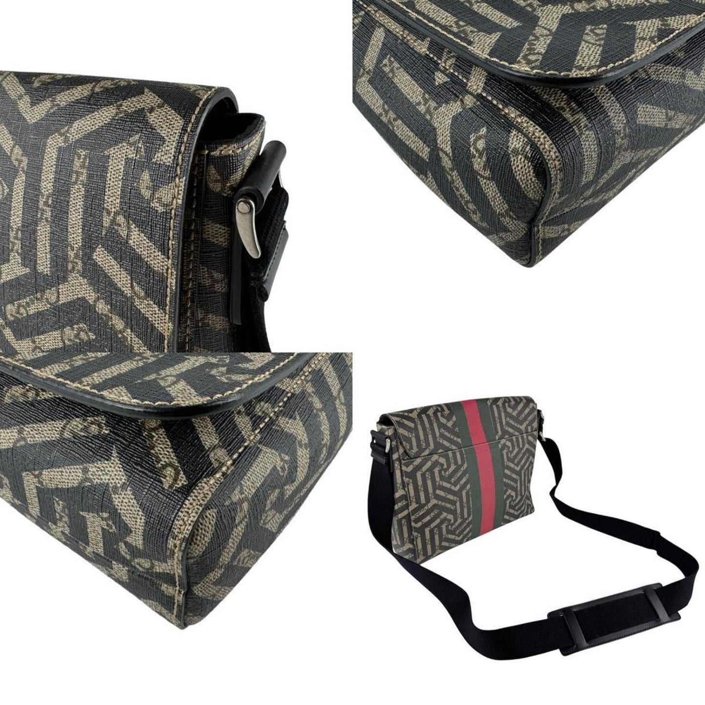 Gucci Caleido, "BEIGE, BROWN", Canvas, shoulder