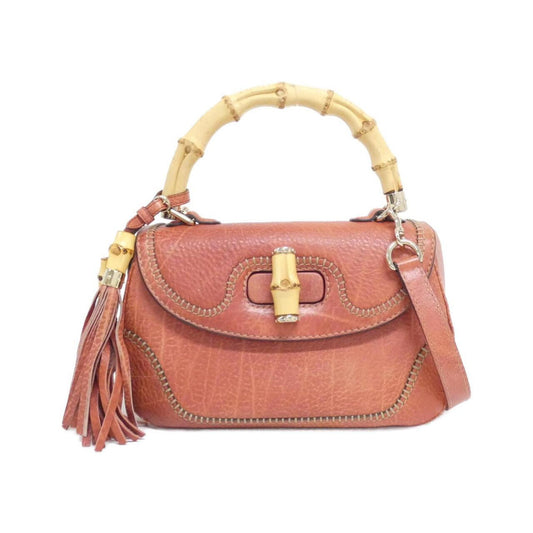 Gucci Bamboo, Red, Leather, handbag