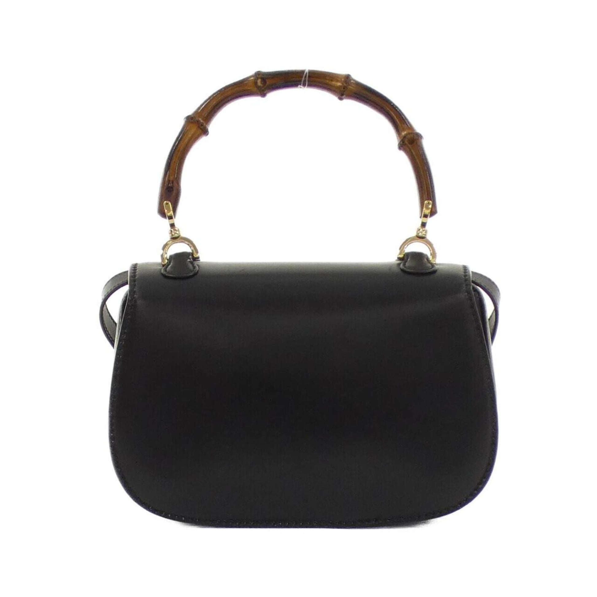 Gucci Bamboo, Black, Leather, handbag