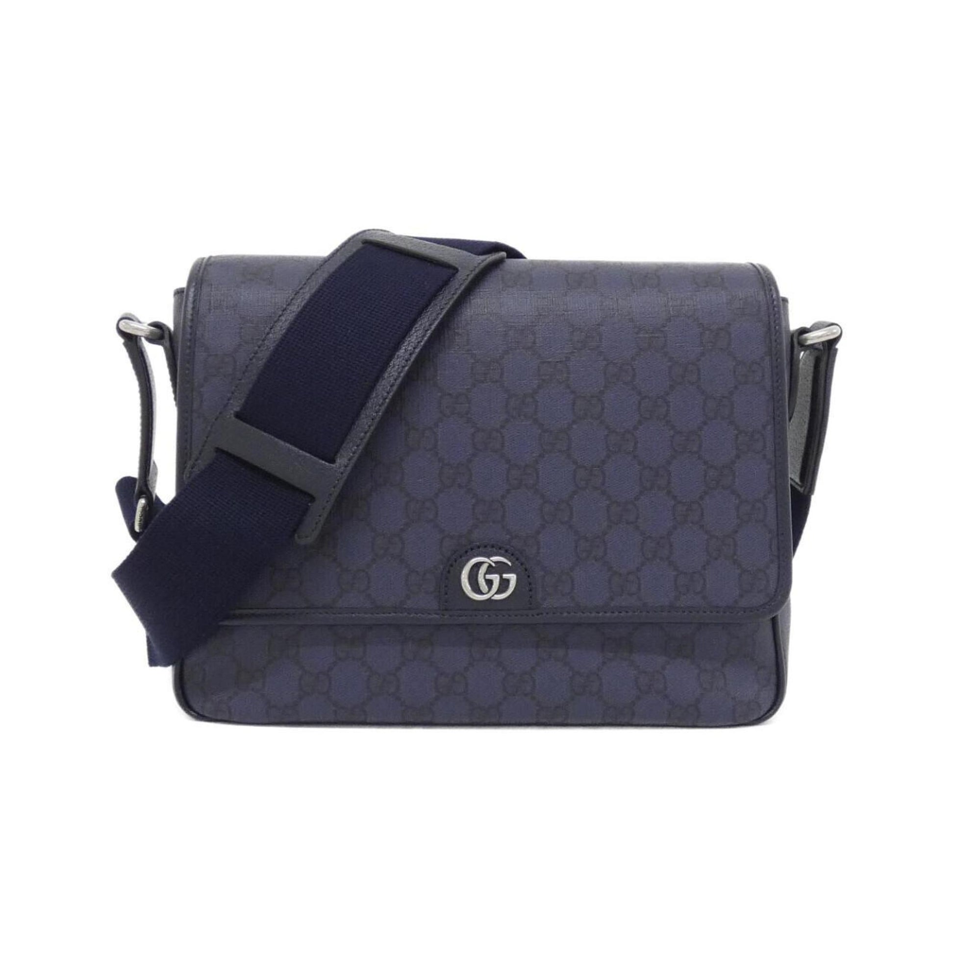 Gucci GG Marmont, Blue, Canvas, shoulder