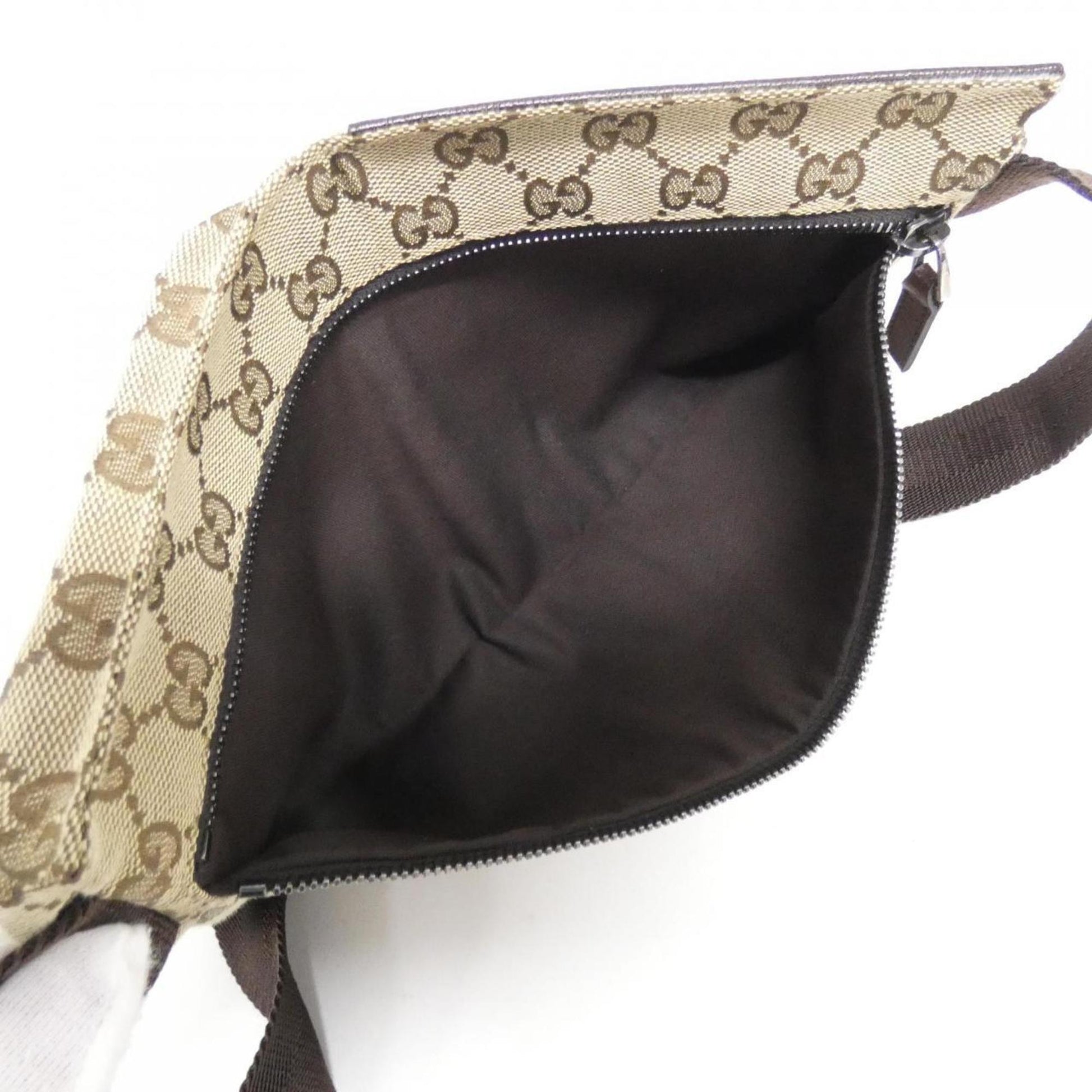 Gucci GG canvas, "BEIGE, BROWN", "CANVAS, LEATHER", clutch