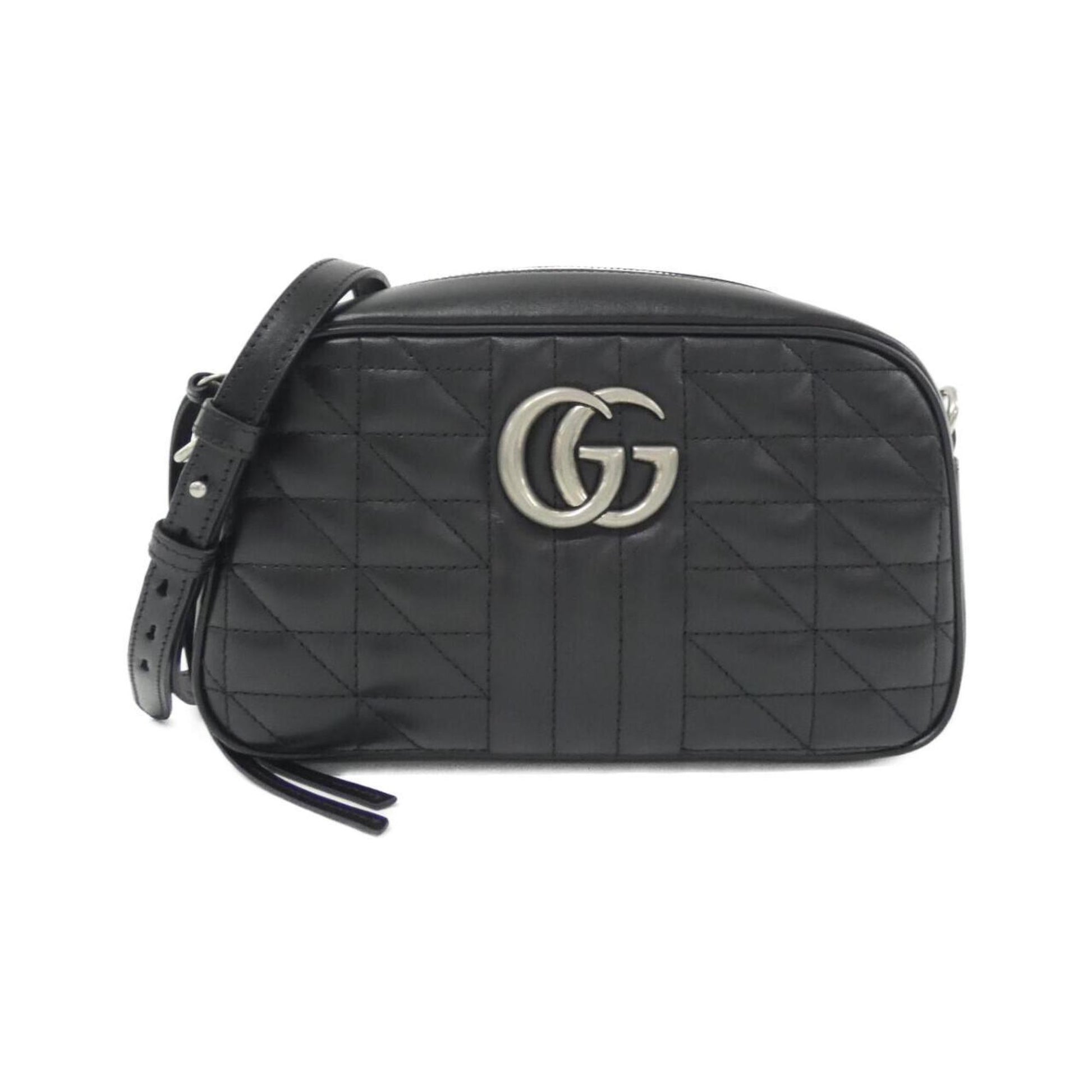 Gucci GG Marmont, Black, Leather, shoulder