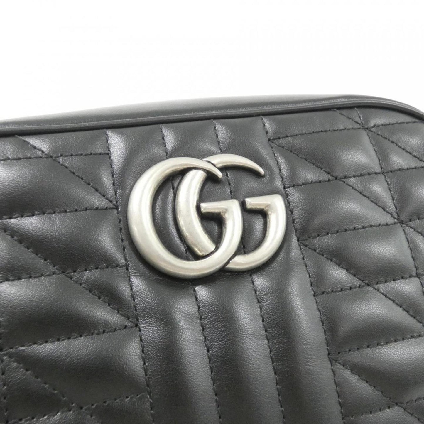 Gucci GG Marmont, Black, Leather, shoulder