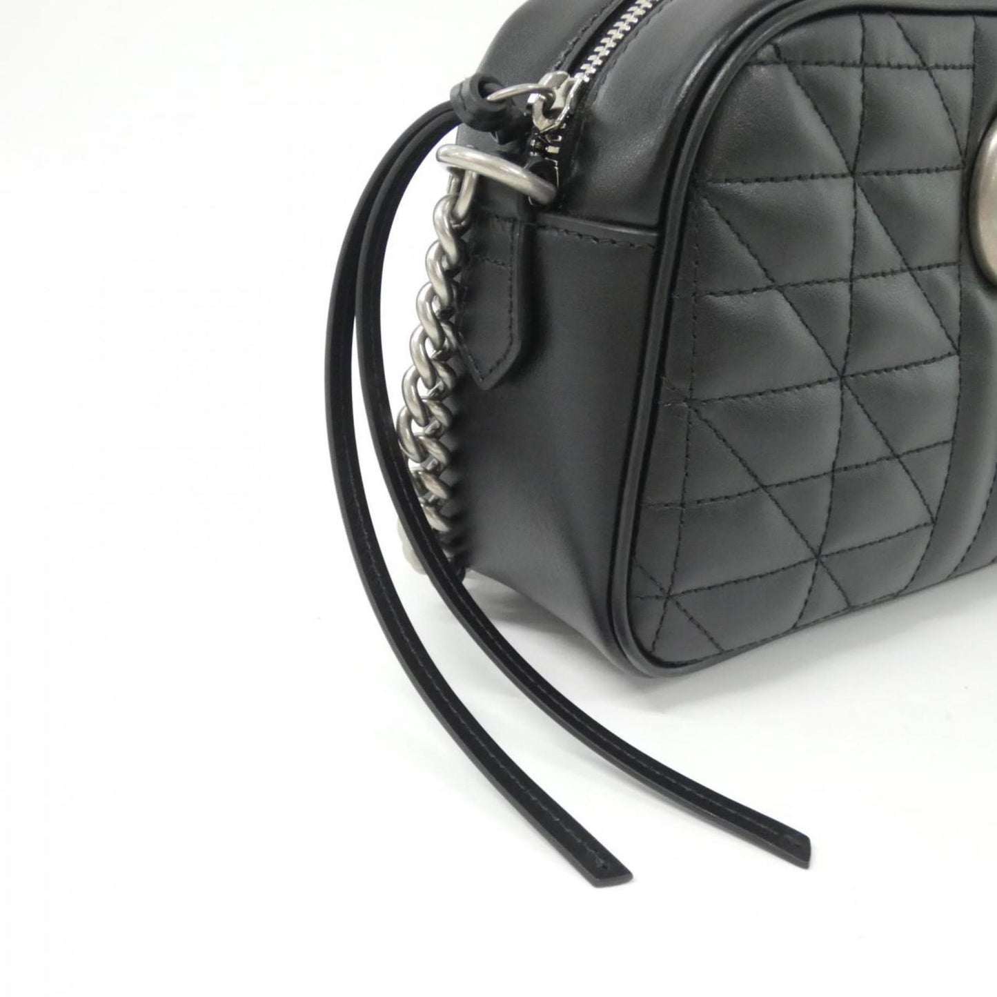 Gucci GG Marmont, Black, Leather, shoulder