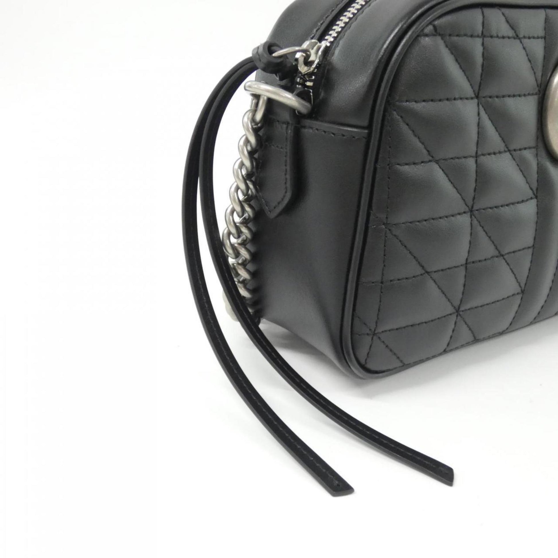 Gucci GG Marmont, Black, Leather, shoulder