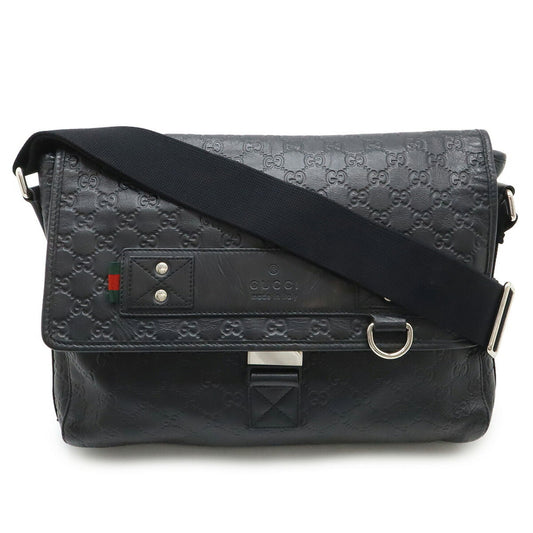 Gucci Guccissima, Black, Leather, shoulder