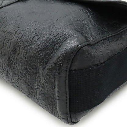 Gucci Guccissima, Black, Leather, shoulder