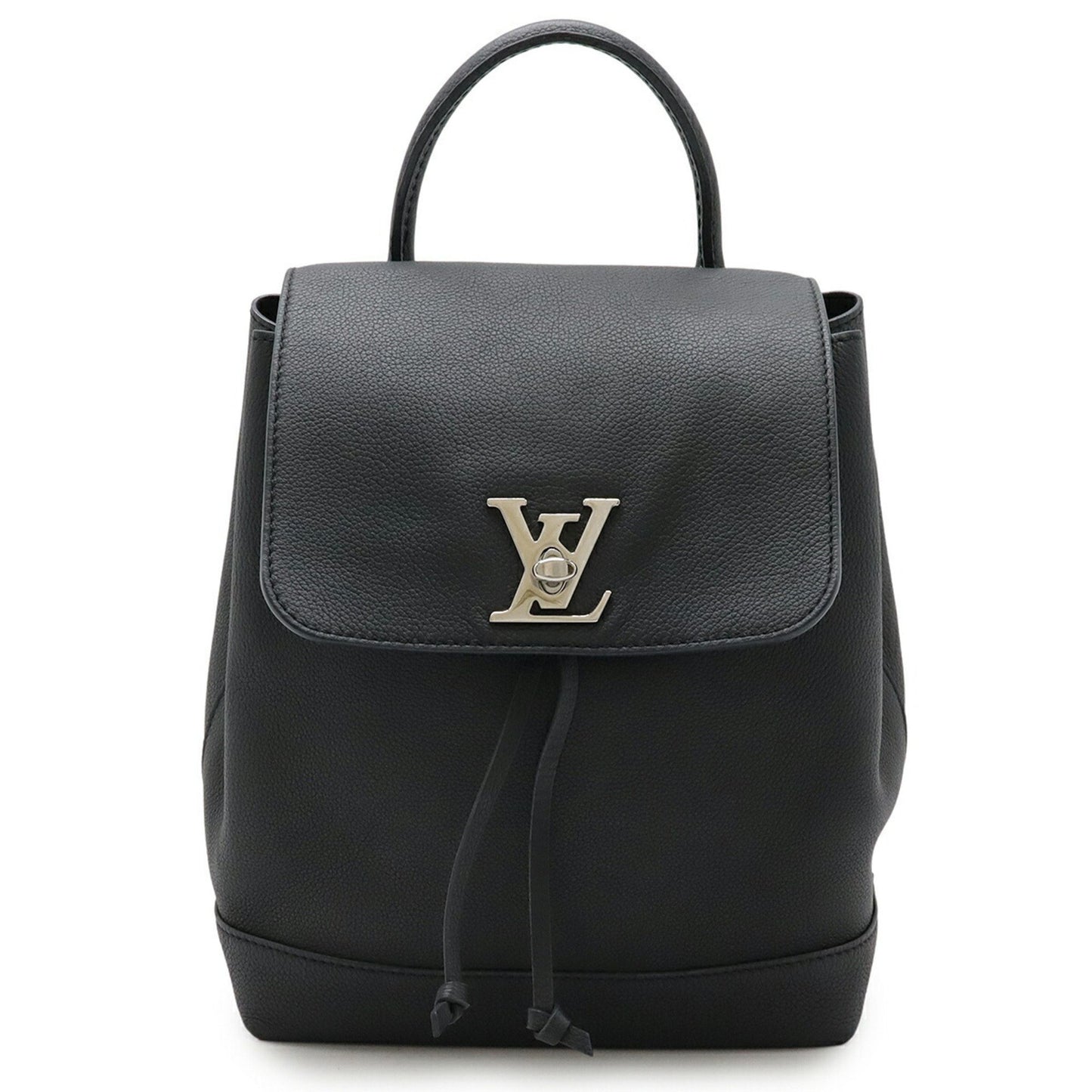 Louis Vuitton Lockme, Black, Leather, backpack