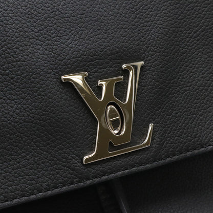 Louis Vuitton Lockme, Black, Leather, backpack