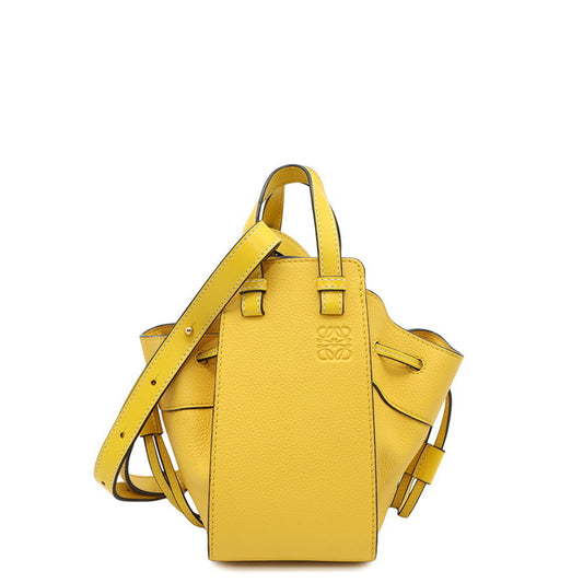 Loewe Hammock, Yellow, Leather, handbag