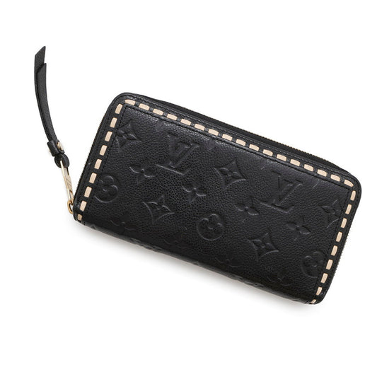 Louis Vuitton Portefeuille zippy, Black, Leather, wallet