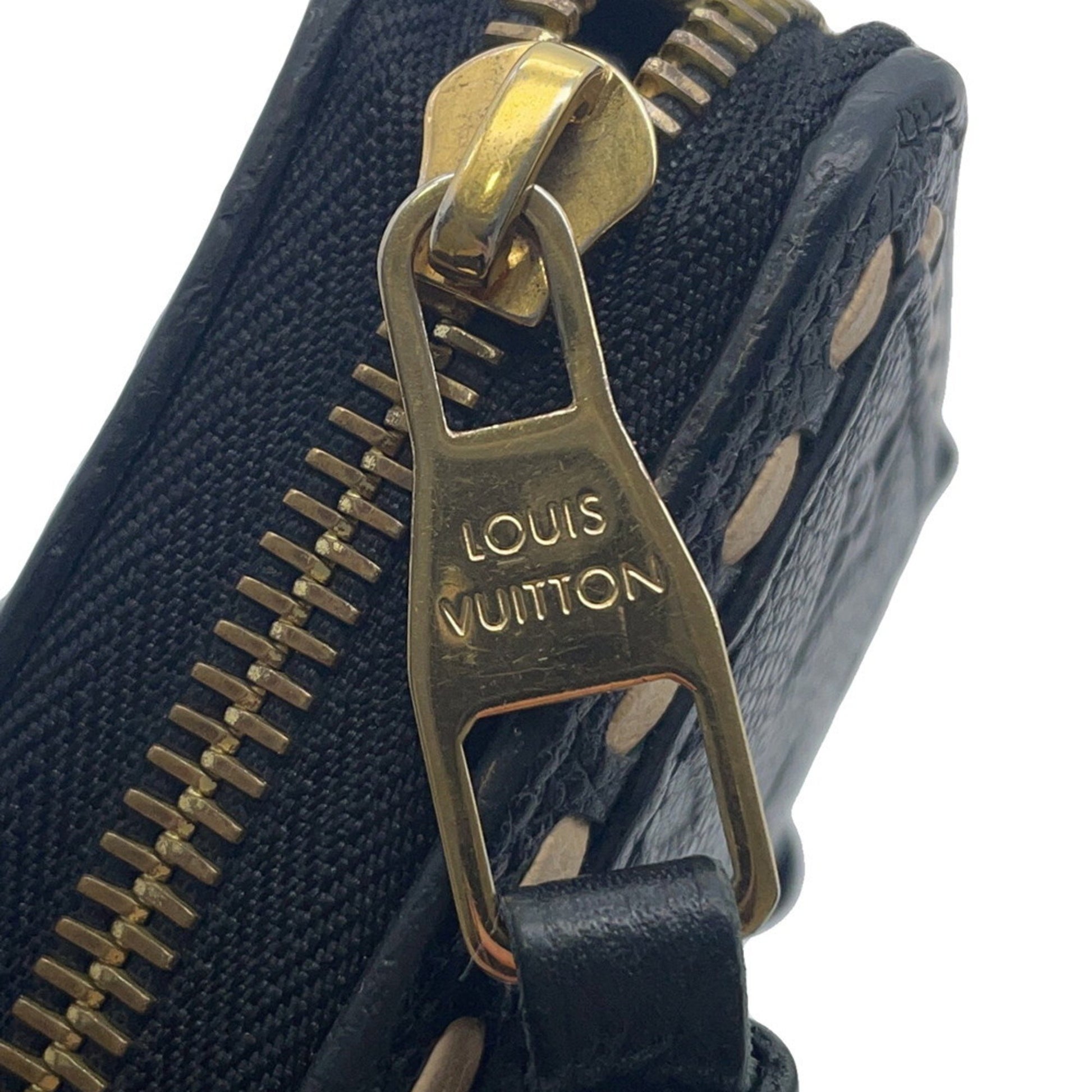 Louis Vuitton Portefeuille zippy, Black, Leather, wallet