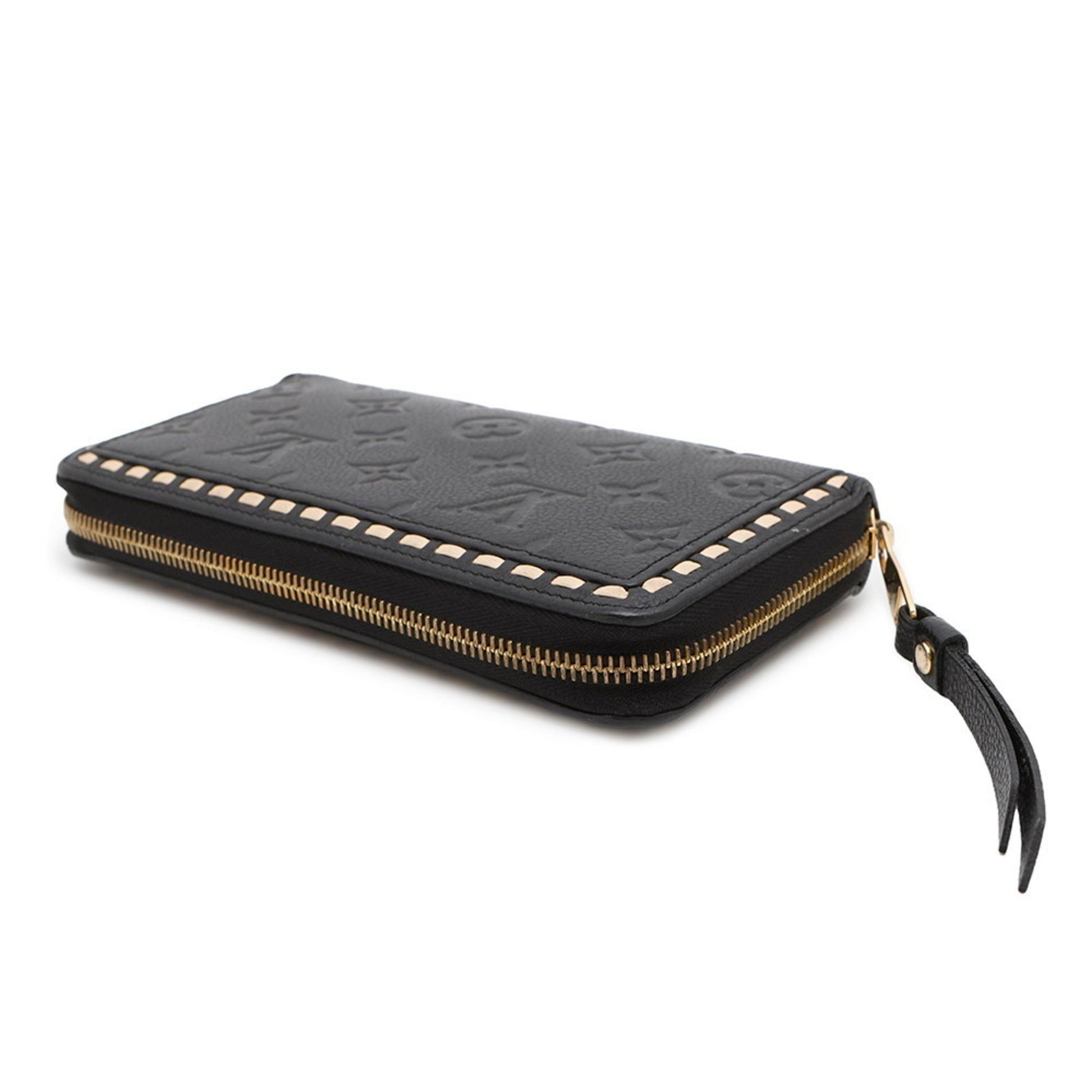 Louis Vuitton Portefeuille zippy, Black, Leather, wallet