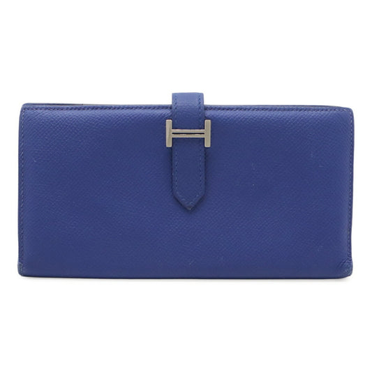 Hermès Béarn, Blue, Leather, wallet